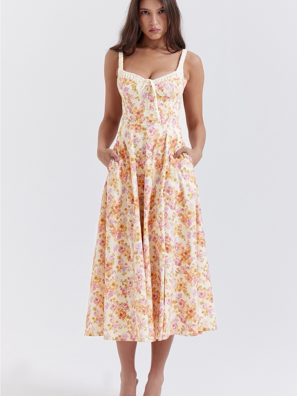 House of CB Sabrina Corset Fit & Flare Dress - Picture 14 of 16